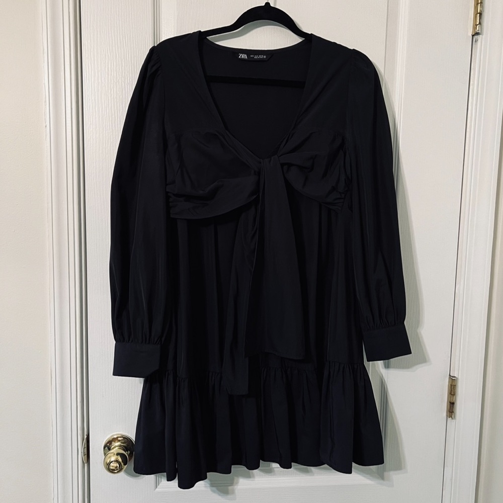 Zara Long Sleeve Bow Dress